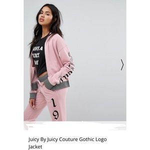 Juicy Couture Roxbury pink Gothic Track Jacket M